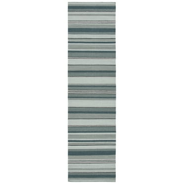 SAFAVIEH Striped Kilim Colbert Striped Runner Rug, Grey, 2'3" x 9'