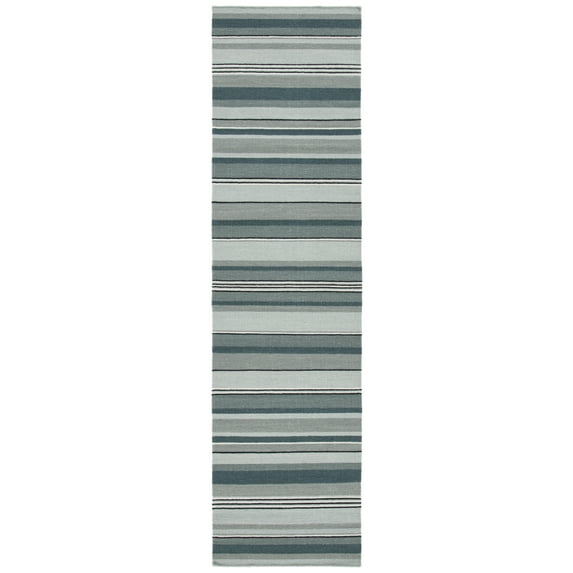 SAFAVIEH Striped Kilim Colbert Striped Runner Rug, Grey, 2'3" x 9'
