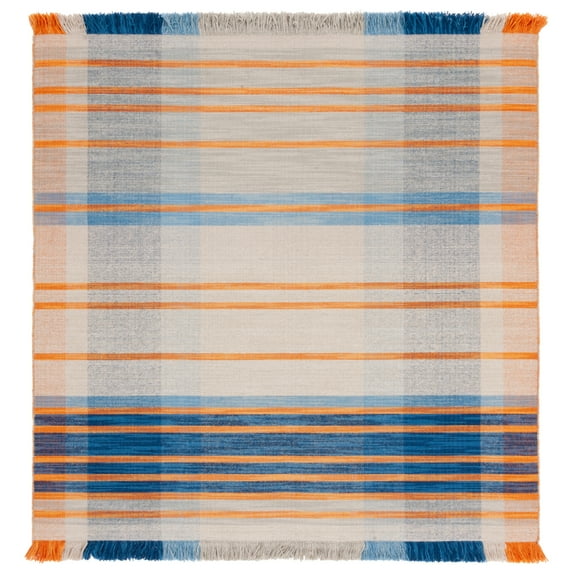 SAFAVIEH Striped Kilim STK701B Handwoven Beige /Blue Rug
