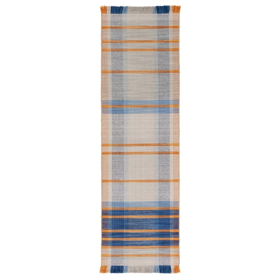 SAFAVIEH Striped Kilim STK701B Handwoven Beige /Blue Rug