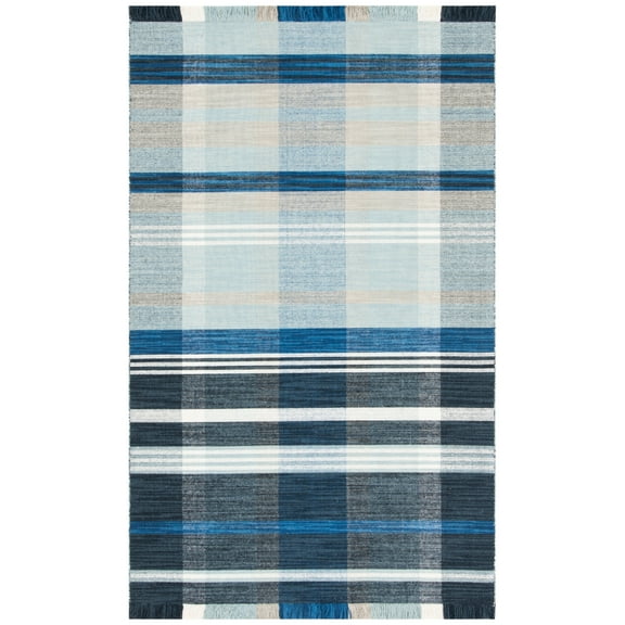 SAFAVIEH Striped Kilim STK703N Navy / Charcoal Rug