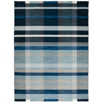 SAFAVIEH Striped Kilim STK703N Navy / Charcoal Rug