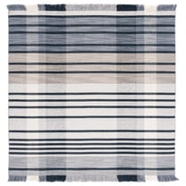 SAFAVIEH Striped Kilim STK704G Light Grey / Black Rug