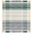 thumbnail image 1 of SAFAVIEH Striped Kilim Payton Striped Area Rug, Beige/Teal, 6' x 6' Square, 1 of 11