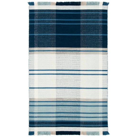 SAFAVIEH Striped Kilim STK707M Handwoven Blue /Beige Rug