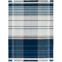 SAFAVIEH Striped Kilim Elizabeth Striped Area Rug, Blue/Beige, 9' x 12'