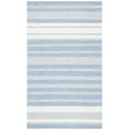 thumbnail image 1 of SAFAVIEH Striped Kilim Tabitha Striped Cotton Area Rug, Ivory/Blue, 4' x 6', 1 of 7