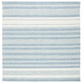 thumbnail image 1 of SAFAVIEH Striped Kilim Tabitha Striped Cotton Area Rug, Ivory/Blue, 7' x 7' Square, 1 of 7