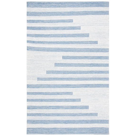 SAFAVIEH Striped Kilim Talia Striped Area Rug, Ivory/Blue, 3' x 5'