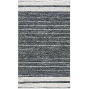 SAFAVIEH Striped Kilim Theodore Striped Area Rug, Black/Ivory, 8' x 10'