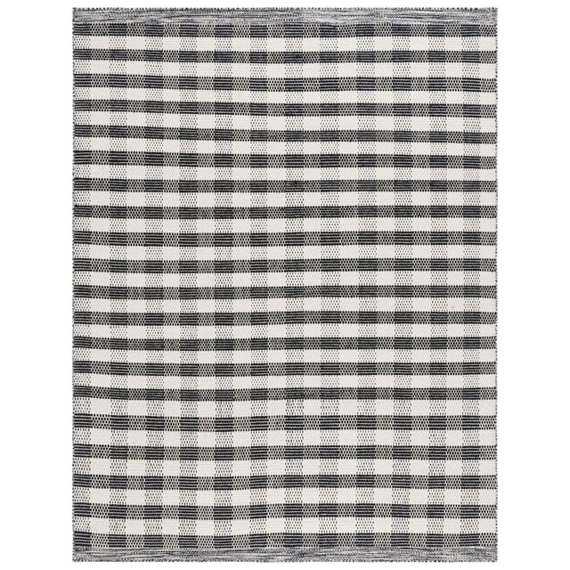 SAFAVIEH Striped Kilim Ulric Striped Area Rug, Black/Ivory, 8' x 10'