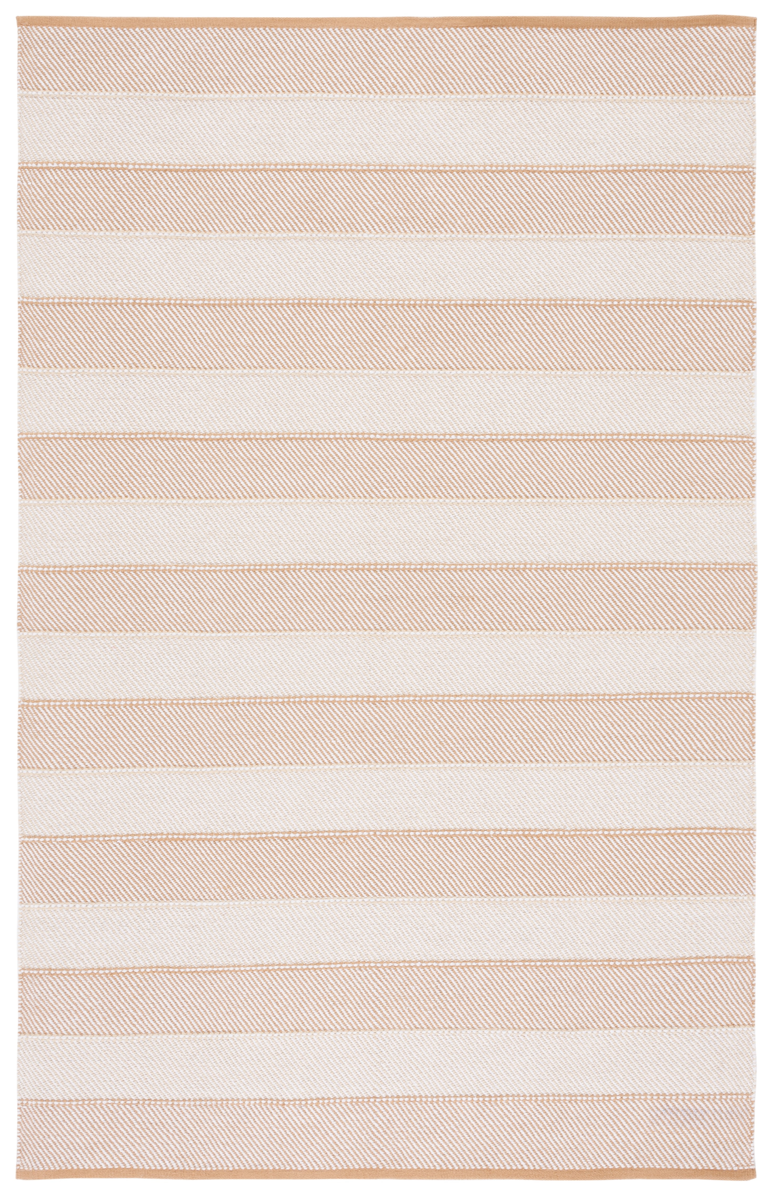 SAFAVIEH Striped Kilim Yadira Striped Cotton Area Rug, Beige/Gold, 6' x 9'