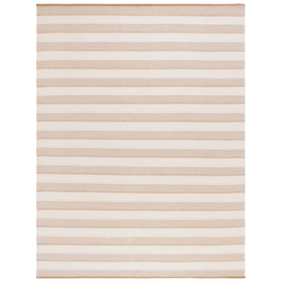 SAFAVIEH Striped Kilim Yadira Striped Cotton Area Rug, Beige/Gold, 8' x 10'