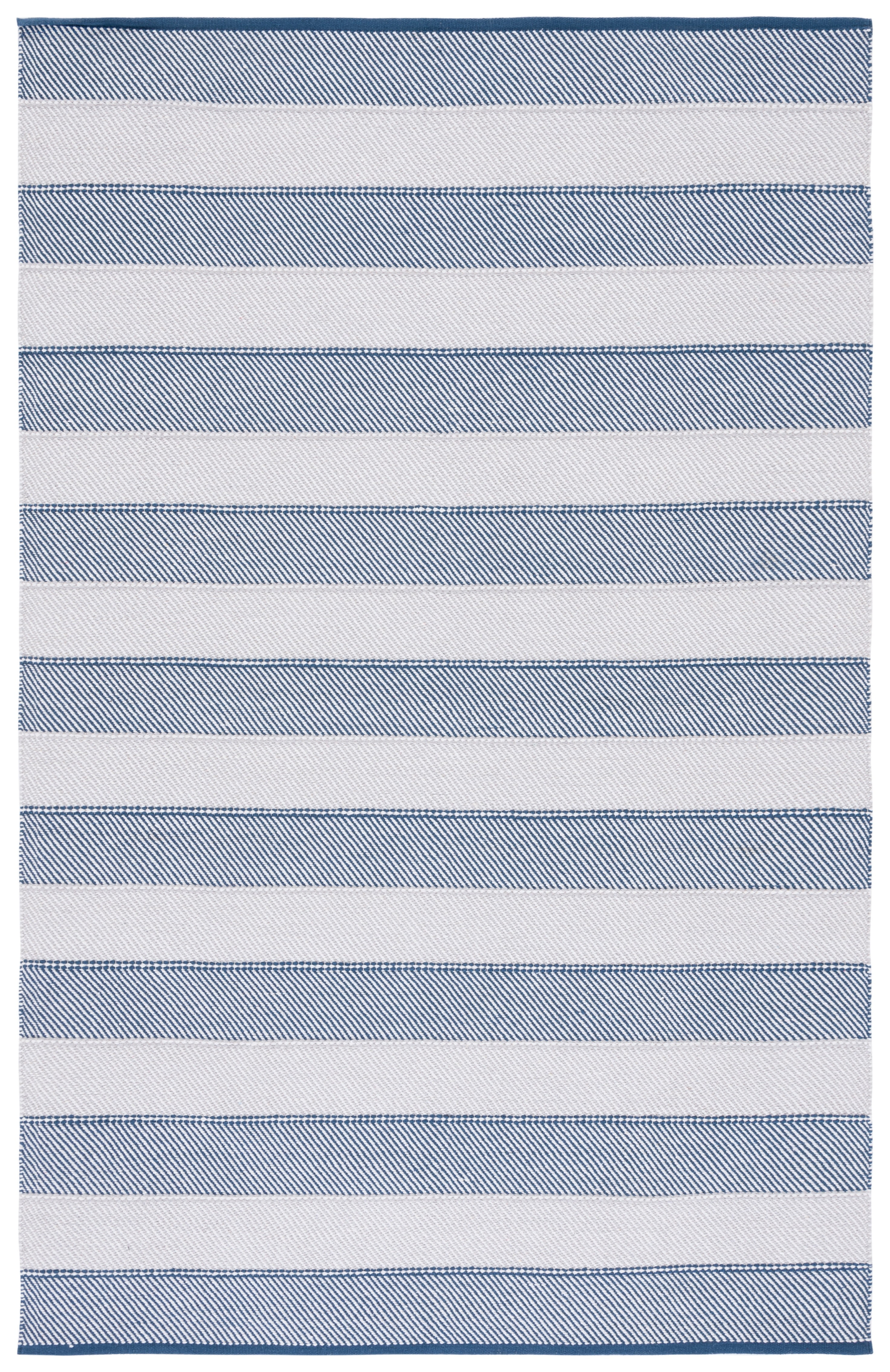 SAFAVIEH Striped Kilim Yadira Striped Cotton Area Rug, Grey/Blue, 3' x 5'