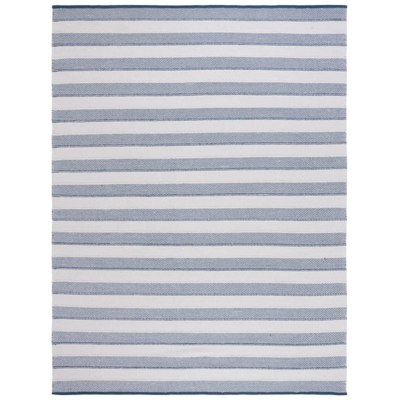 SAFAVIEH Striped Kilim Yadira Striped Cotton Area Rug, Grey/Blue, 8' x 10'