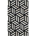 thumbnail image 1 of SAFAVIEH Studio Leather Braiden Geometric Area Rug, Ivory/Black, 3' x 5', 1 of 6