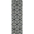 thumbnail image 1 of SAFAVIEH Studio Leather Braiden Geometric Runner Rug, Ivory/Black, 2'3" x 7', 1 of 5