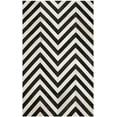 thumbnail image 1 of SAFAVIEH Studio Leather Brenton Geometric Chevron Area Rug, White/Black, 5' x 8', 1 of 4