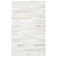 thumbnail image 1 of SAFAVIEH Studio Leather Candelario Geometric Area Rug, Ivory/Light Grey, 3' x 5', 1 of 7