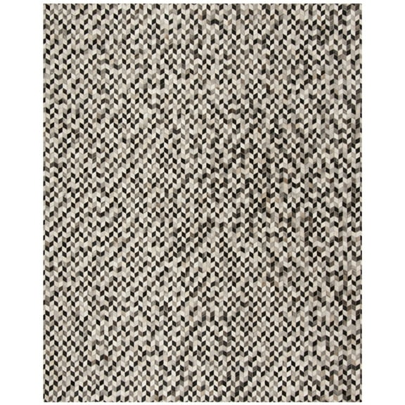 SAFAVIEH Studio Leather Evette Geometric Area Rug, Grey/Black, 8' x 10'