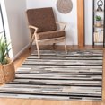 thumbnail image 1 of SAFAVIEH Studio Leather Forrester Striped Area Rug, Ivory/Black, 5' x 8', 1 of 9