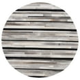 thumbnail image 1 of SAFAVIEH Studio Leather Forrester Striped Area Rug, Ivory/Black, 6' x 6' Round, 1 of 11