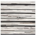 thumbnail image 1 of SAFAVIEH Studio Leather Forrester Striped Area Rug, Ivory/Black, 6' x 6' Square, 1 of 9