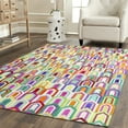 thumbnail image 1 of SAFAVIEH Studio Leather Hester Geometric Area Rug, Ivory/Multi, 5' x 8', 1 of 5