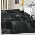 thumbnail image 1 of SAFAVIEH Studio Leather Juniper Geometric Area Rug, Black, 4' x 6', 1 of 7