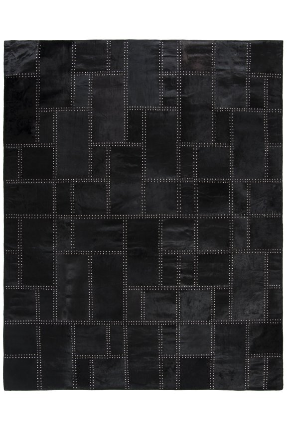 Studio Leather Juniper Geometric Area Rug, Black, 9' x 12'