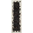 thumbnail image 1 of SAFAVIEH Studio Leather Keegan Geometric Runner Rug, Ivory/Dark Brown, 2'3" x 7', 1 of 4