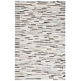 thumbnail image 1 of SAFAVIEH Studio Leather Kenyon Striped Area Rug, Ivory/Grey, 4' x 6', 1 of 12