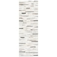 thumbnail image 1 of SAFAVIEH Studio Leather Kenyon Striped Runner Rug, Ivory/Grey, 2'3" x 8', 1 of 13