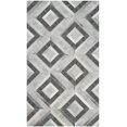 thumbnail image 1 of SAFAVIEH Studio Leather Mariam Geometric Area Rug, Ivory/Dark Grey, 3' x 5', 1 of 4