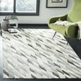 thumbnail image 1 of SAFAVIEH Studio Leather Marissa Geometric Area Rug, Ivory/Grey, 4' x 6', 1 of 7