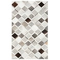 thumbnail image 1 of SAFAVIEH Studio Leather Nanette Geometric Area Rug, Ivory/Grey, 3' x 5', 1 of 7