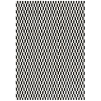 SAFAVIEH Studio Leather Naomi Geometric Area Rug, Ivory/Black, 8' x 10'