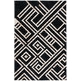 thumbnail image 1 of SAFAVIEH Studio Leather Ronnette Geometric Area Rug, Black/Ivory, 5' x 8', 1 of 8