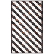 SAFAVIEH Studio Leather Ryland Geometric Area Rug, Black/Ivory, 8' x 10'