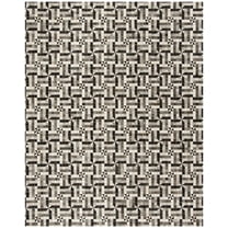 SAFAVIEH Studio Leather Peronel Geometric Area Rug, Grey/Black, 8' x 10'