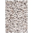 thumbnail image 1 of SAFAVIEH Studio Leather Theresa Geometric Area Rug, Gray/Light Brown, 4' x 6', 1 of 11