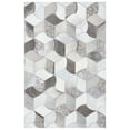 thumbnail image 1 of SAFAVIEH Studio Leather Wade Geometric Area Rug, Ivory/Grey, 3' x 5', 1 of 8
