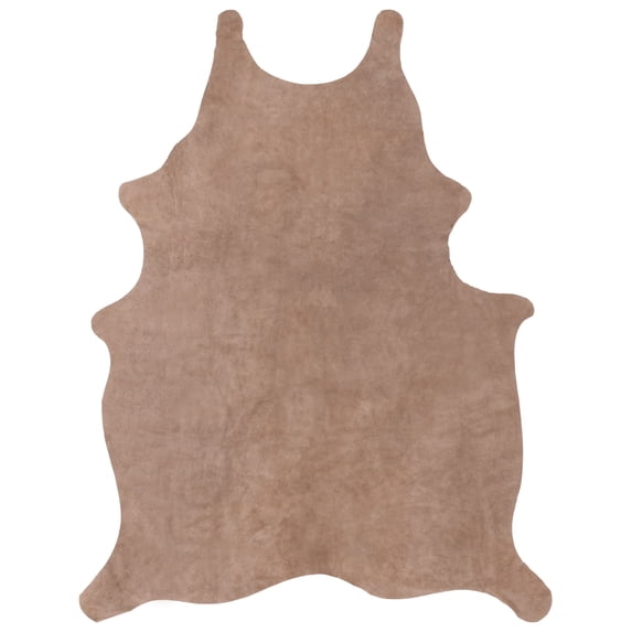 SAFAVIEH Suede Cowhide Einri Solid Area Rug, Beige, 5' x 7'