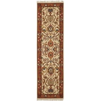 SAFAVIEH Sumak Collection SK115B Handmade Ivory/Rust Rug