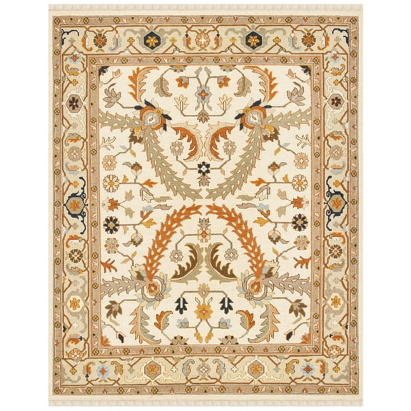 SAFAVIEH Sumak Collection SK120C Handmade Ivory/Gold Rug