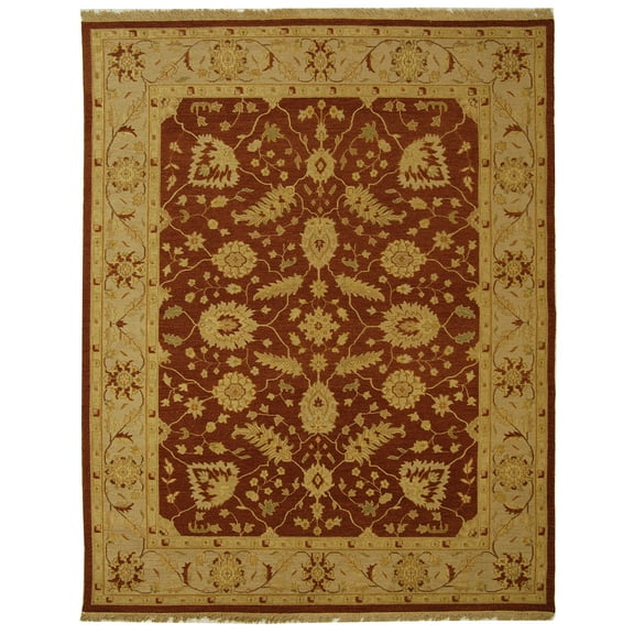 SAFAVIEH Sumak Kenrick Traditional Wool Area Rug, Red/Beige, 9' x 12'