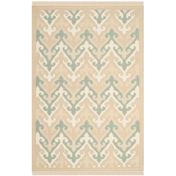 SAFAVIEH Sumak Kiana Transitional Wool Area Rug, Beige/Multi, 4' x 6'