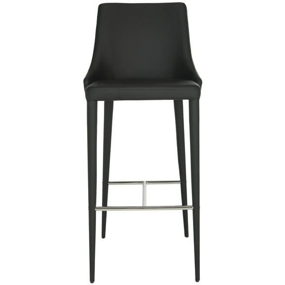 SAFAVIEH Summerset Modern Style Glam Bar Stool with Footrest (21.2 in. W x 18.9 in. D x 41.8 in. H)