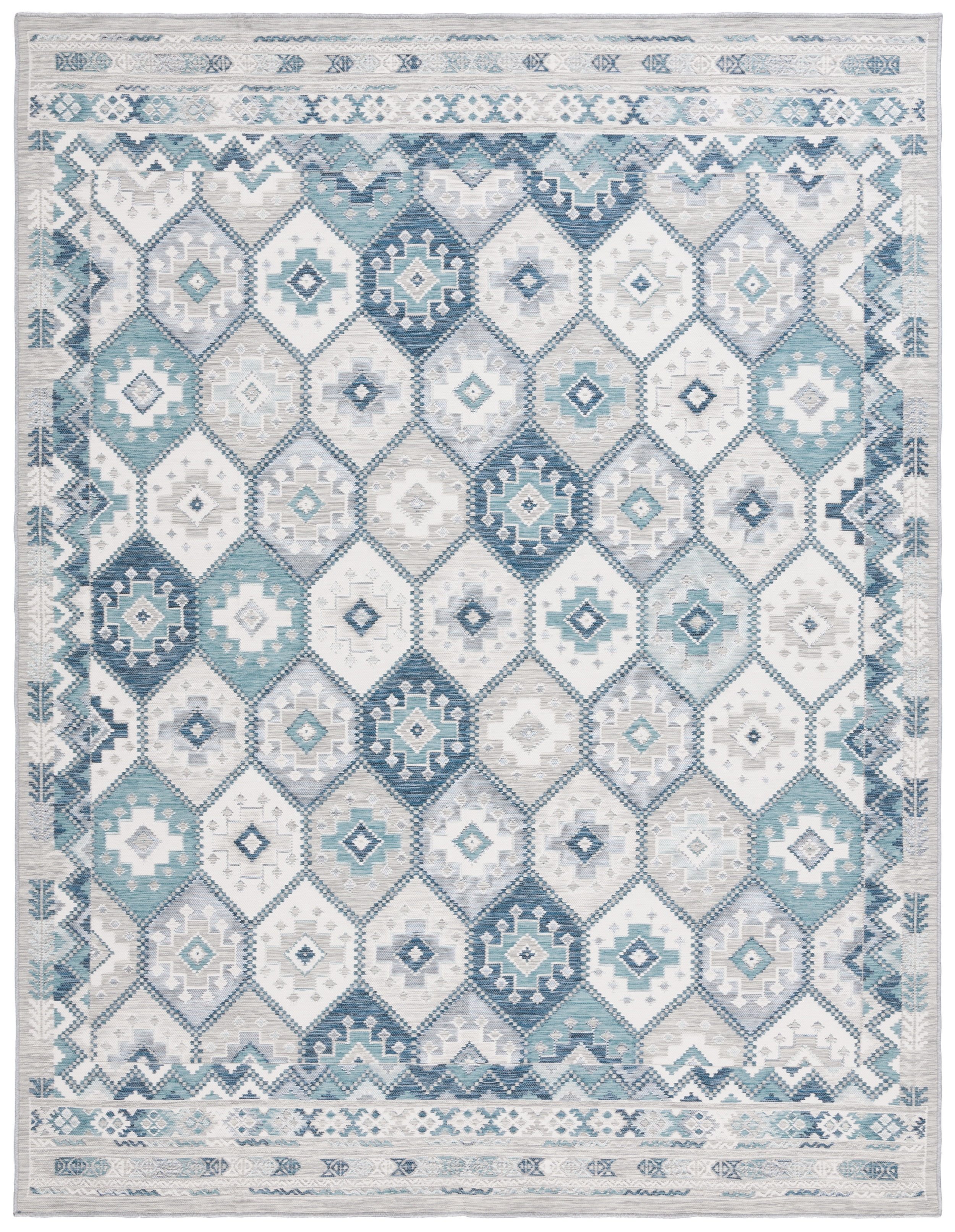 SAFAVIEH Sunrise Lara Geometric Reversible Indoor/Outdoor Area Rug ...