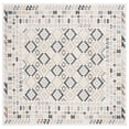 thumbnail image 1 of SAFAVIEH Sunrise Wade Geometric Reversible Indoor/Outdoor Area Rug, Ivory/Beige Black, 6'7" x 6'7" Square, 1 of 9